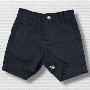 Volcom Boys Shorts 3T Black Chino Flat Front Adjustable Waist Logo Patch